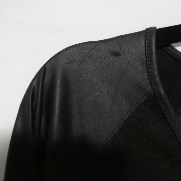 BUFFALO - David Bitton | medium | Black Asymmetrical Top | Faux Leather Accents - Picture 4 of 16